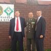 Visiting La Ciudad de la Nina/City of the Little Girl government orphanage in Bogota, Colombia. Attorney Robert Seal (left), Major Mendez-Gaviria and Joe Escobar 