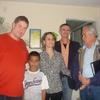 Visiting "La Casita  Nicolas" Orphanage in Medellin, Colombia. Attorney Robert Seal (left), Luis, Orphanage Director Claudia, Joe Escobar and Colombian Advisor to the Summer House Foundation, Alfonso Restrepo